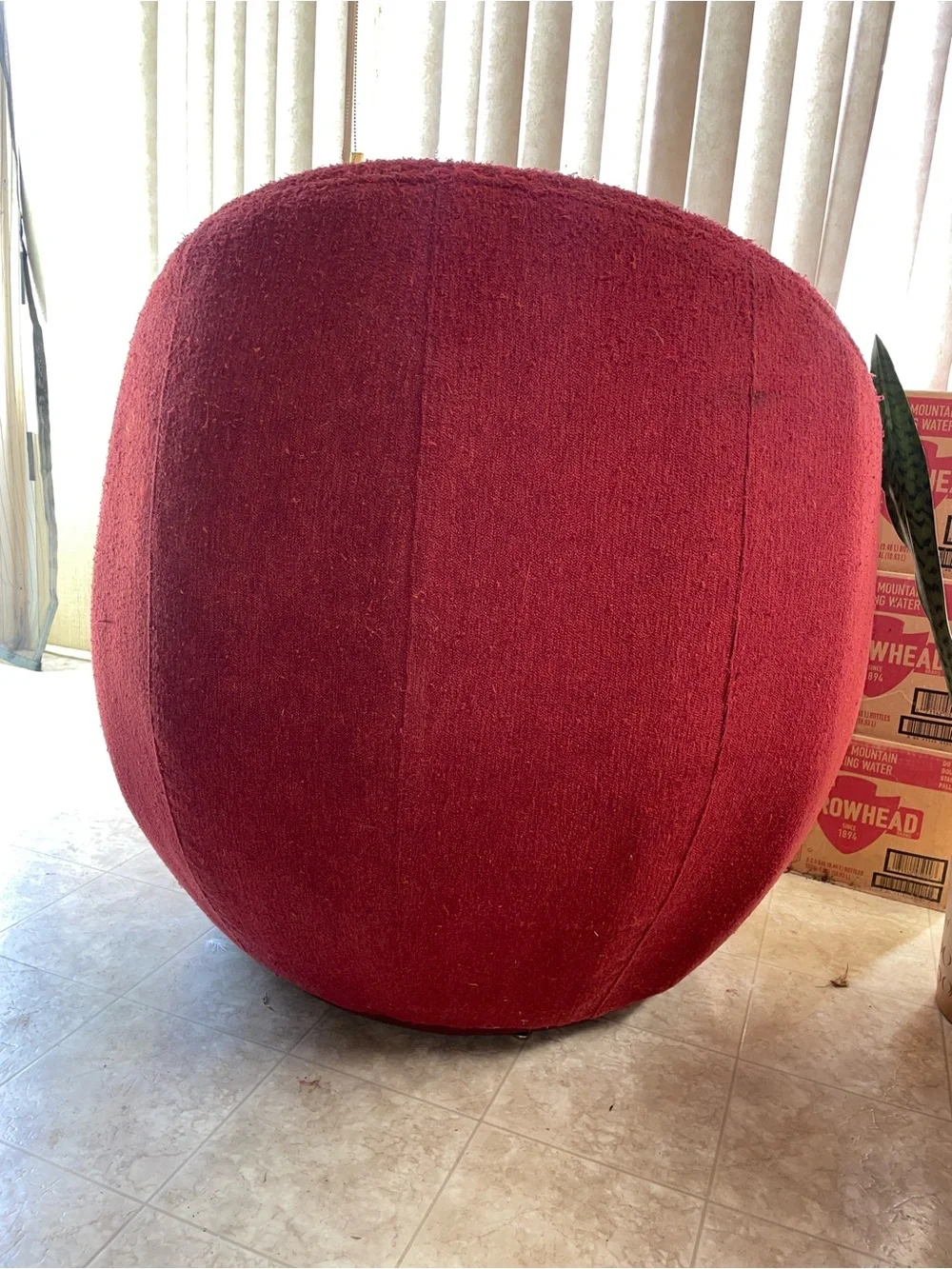 Thayer Coggin Milo Baughman Good Egg Swivel Chairs PAIR IN WINE